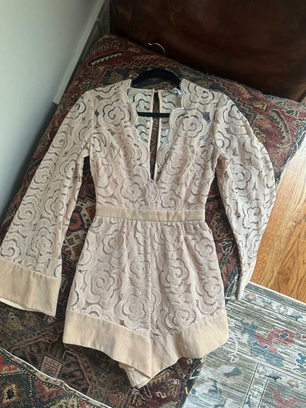 NWT Alice McCall One and Only Playsuit Blush Lace & Velvet Lined Sz US 0 - Picture 5 of 12